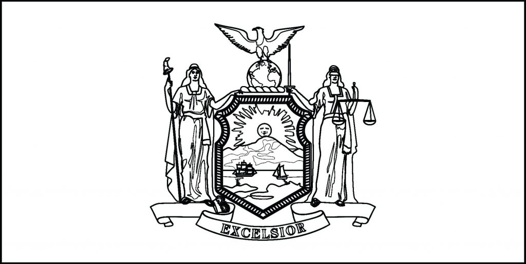 1024x515 Coloring Page ~ New York Coloring Pages Download State Flag Line