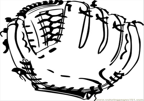 476x333 Baseball Glove Coloring Page