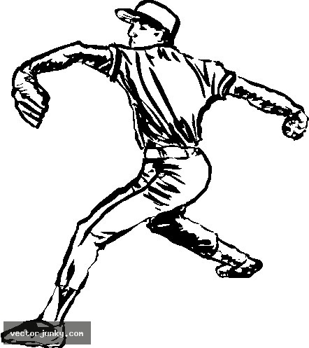 Baseball Pitcher Drawing at GetDrawings | Free download