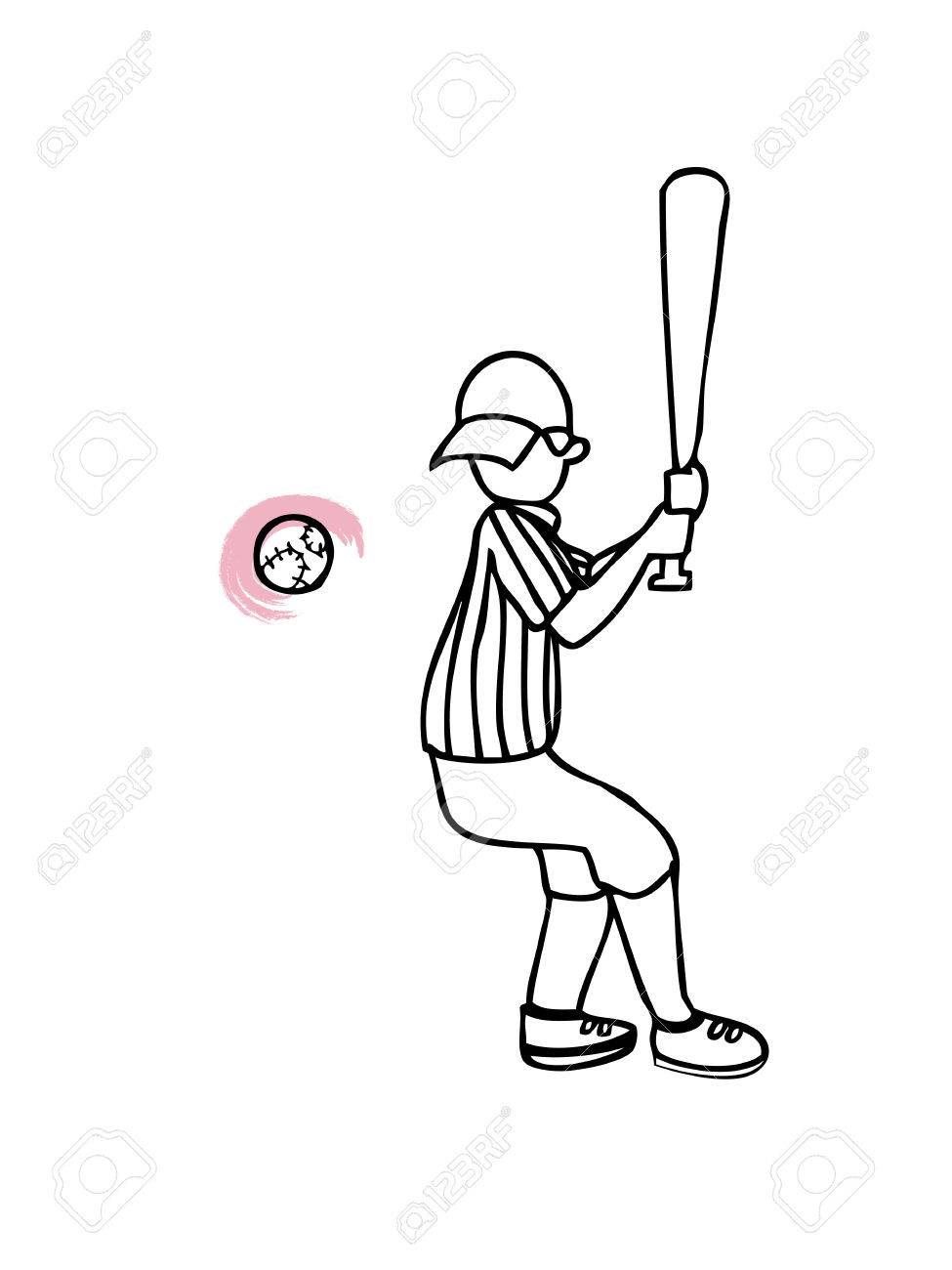 975x1300 Baseball Player Drawing Royalty Free Cliparts, Vectors, And Stock