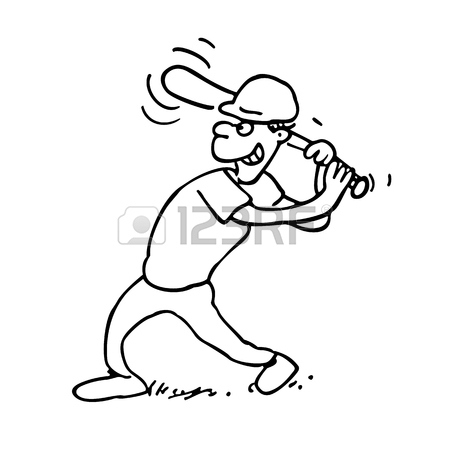 Baseball Players Drawing