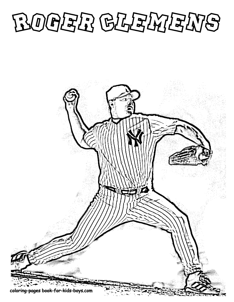 816x1056 Baseball Player Coloring Pages