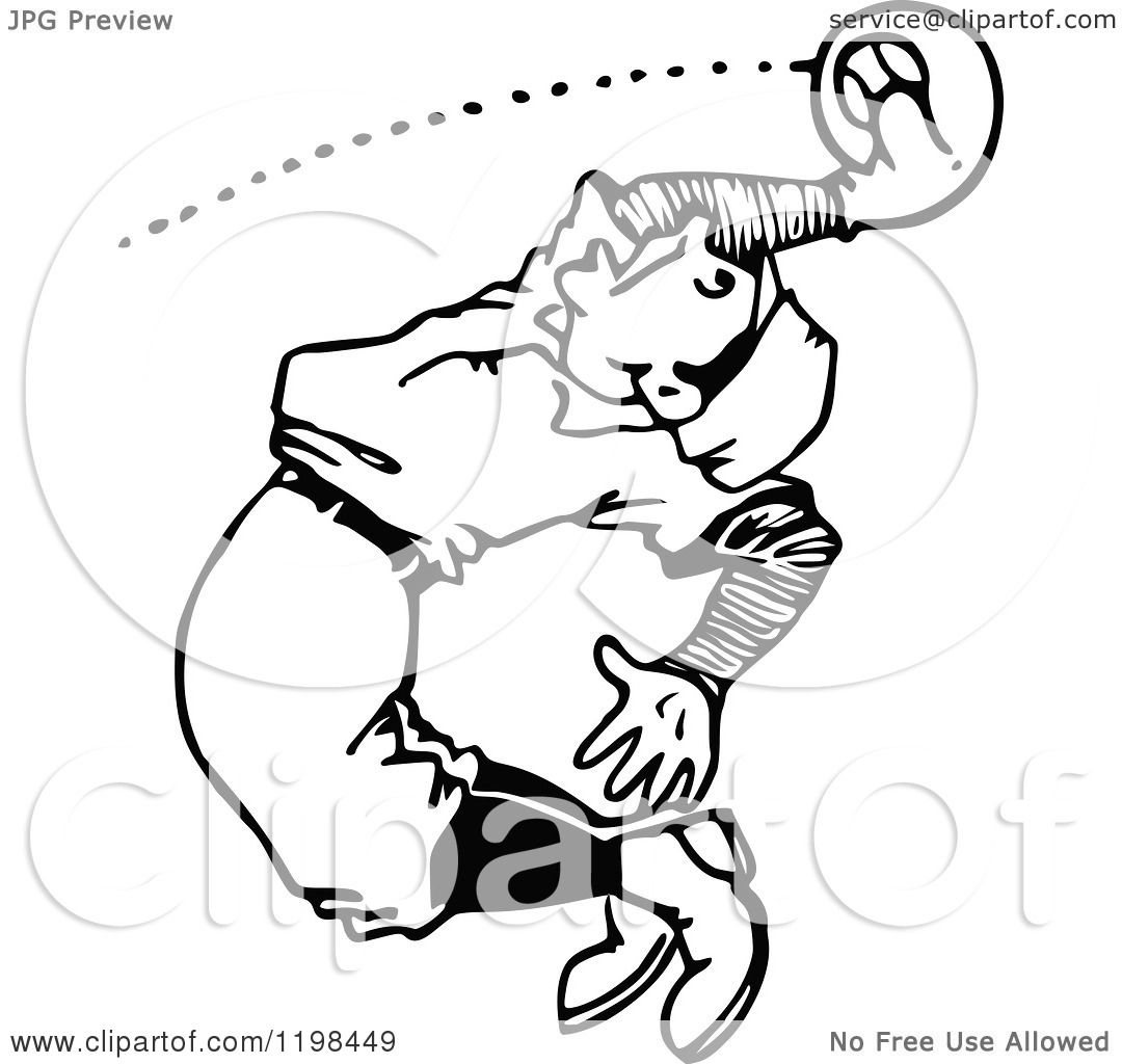 1080x1024 Clipart Of A Black And White Vintage Baseball Player Catching