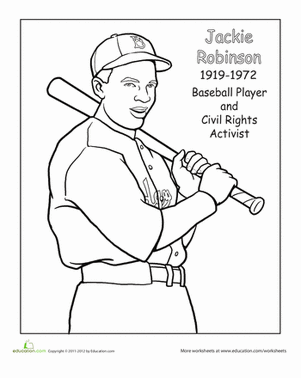 301x378 Color Jackie Robinson Worksheet