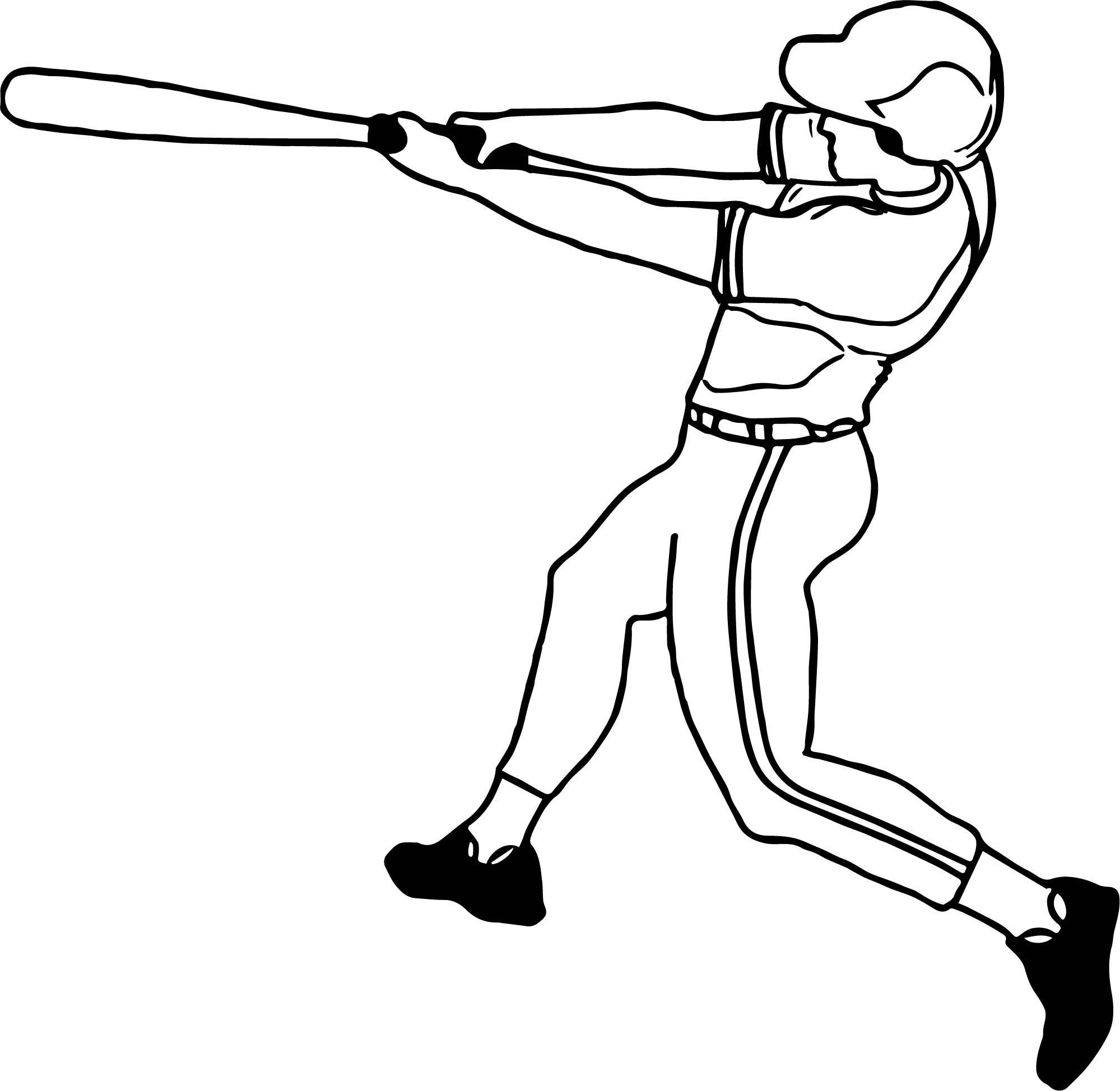 1999x1948 Baseball Player Coloring Page