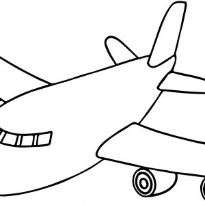 300x300 Airplane Coloring Pages Simple Copy Simple Airplane Coloring Page