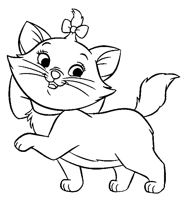 619x671 Cat Drawing Page Coloring Pages For Kids Coloring Lesson