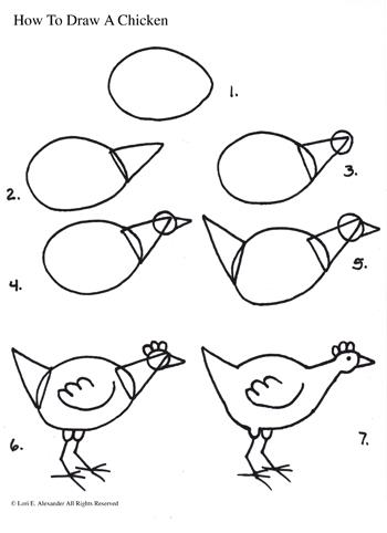 350x482 Draw A Chicken Kids Activities Kid Activities
