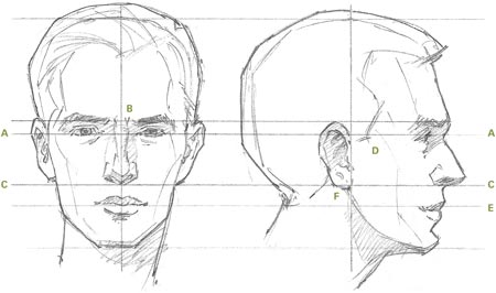 450x266 Here Is An Artist's Guide To Drawing The Human Head