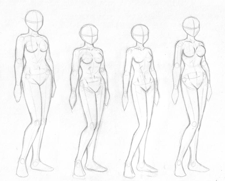 776x624 Female Body Sketches By Merrypaws
