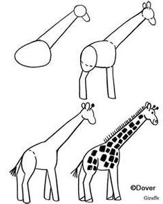 236x295 Big Guide To Drawing Cartoon Giraffes With Basic Shapes For Kids