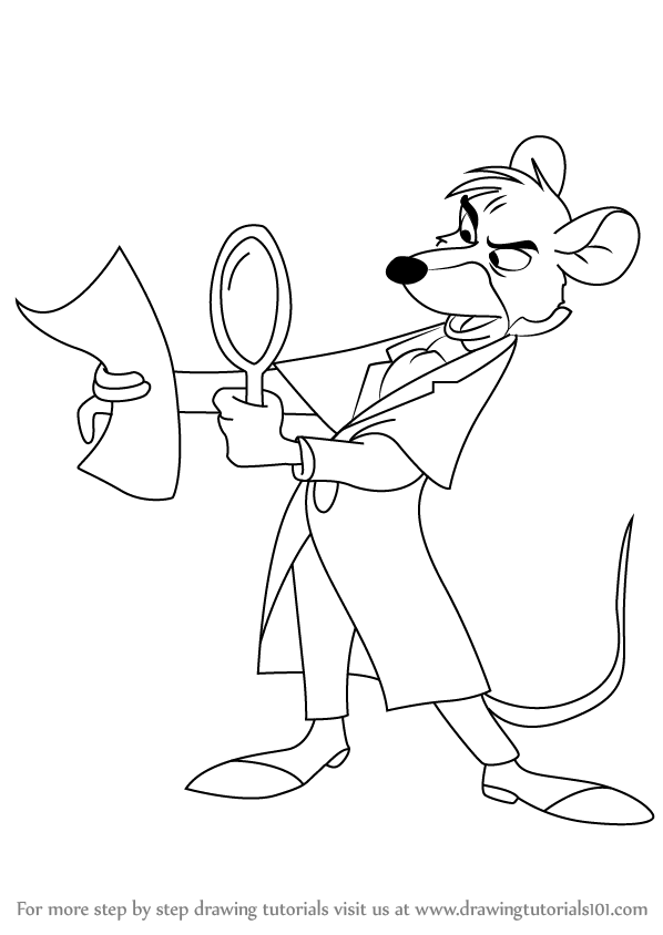 598x844 Learn How To Draw Basil Of Baker Street From The Great Mouse