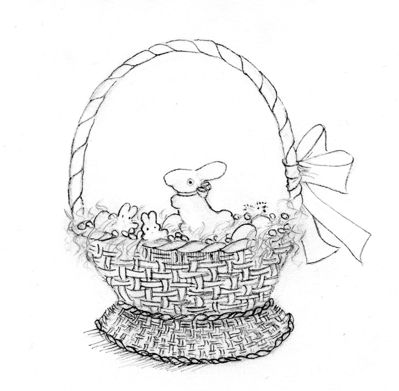 1320x1294 How To Draw And Paint A Treat Filled Easter Basket
