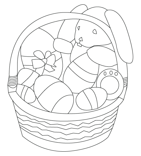 450x500 Basket Drawing To Color