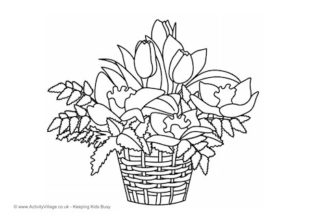 460x325 Flower Colouring Pages