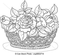 236x220 Pictures Pencil Drawing Of Flower Basket,