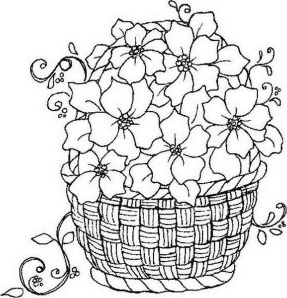 577x600 Panier Fleurs Pergamano Bouquets Flower Basket