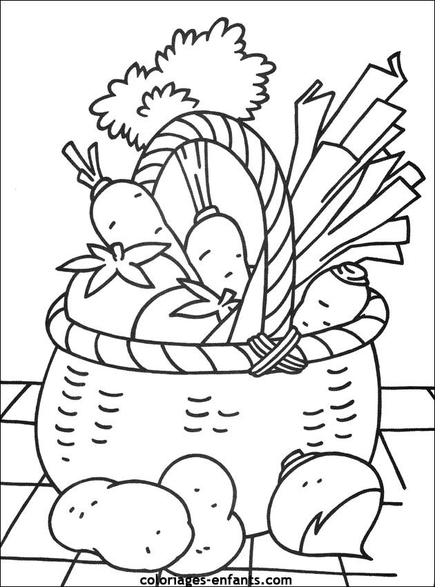 630x850 Fruits Amp Vegetables Clipart Basket Drawing