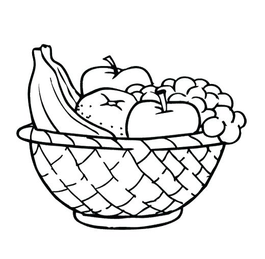 520x509 Fruit And Vegetables Coloring Pages Apple Color Page Apple