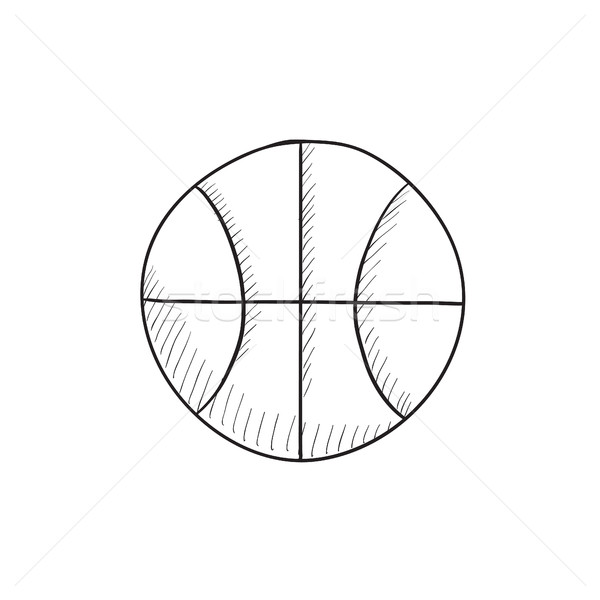 600x600 Basketball Ball Sketch Icon. Vector Illustration Andrei Krauchuk