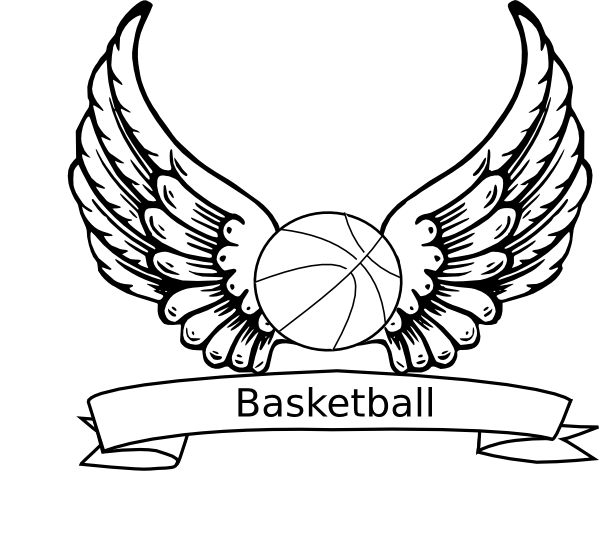 600x538 Angel Wings Basketball Ball Coloring