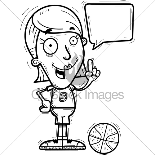 500x500 Cartoon Basketball Player Talking Gl Stock Images