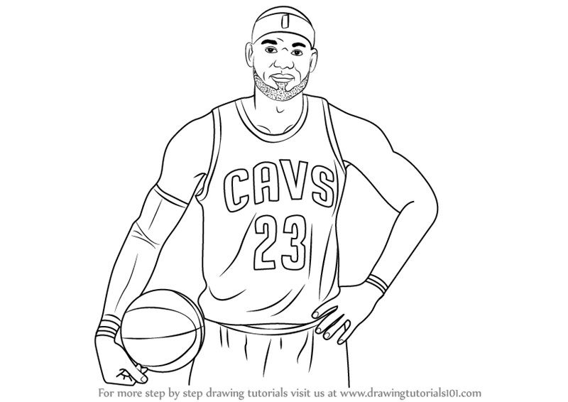 800x566 Learn How To Draw Lebron James (Celebrities) Step By Step