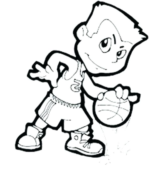 600x668 Basketball Players Coloring Pages Basketball Coloring Page