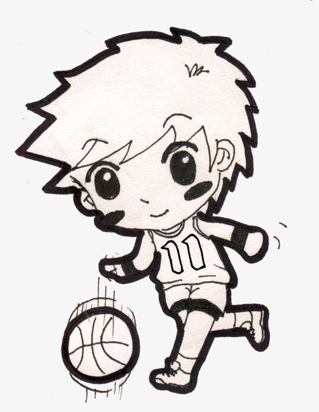650x838 Boy Playing Basketball, Cartoon, Character, Hand Painted Png Image