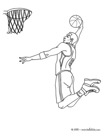 364x470 Basketball Player Dunking Coloring Pages