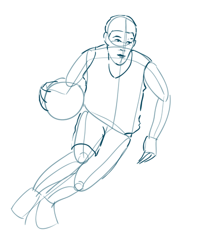 400x483 How To Draw A Basketball Player Sketchbook Challenge 49
