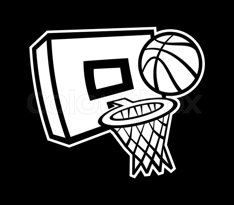 800x700 Basketball Hoop Vector Icon Illustration Stock Vector Colourbox