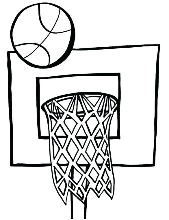 585x758 Good Basketball Hoop Coloring Page Best Of Pages Free Word Format