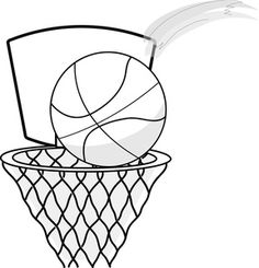 236x245 Basketball Hoop Clip Art Black And White Basketball