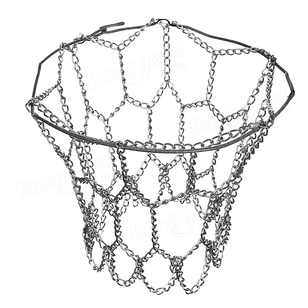 600x600 Basketball Net Sports Hoop Metal Chain Fit Official Rims 12 Loop