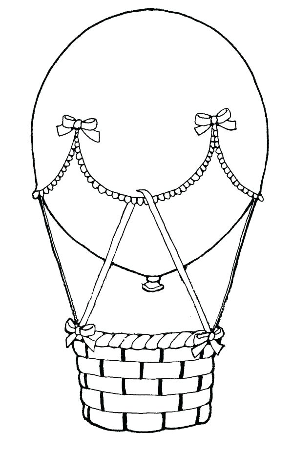 600x926 Drawn Basket Hot Air Balloon 3254739