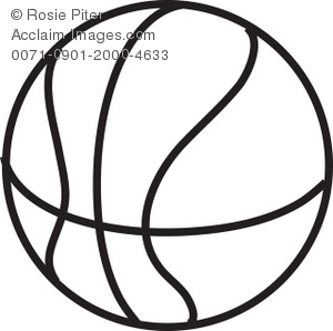 300x298 Basketball Line Drawing Royalty Free Clip Art Picture