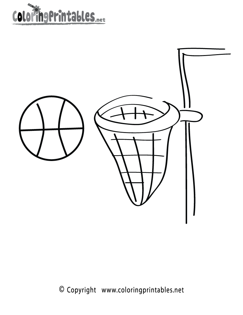 800x1035 Basketball Net Coloring Page