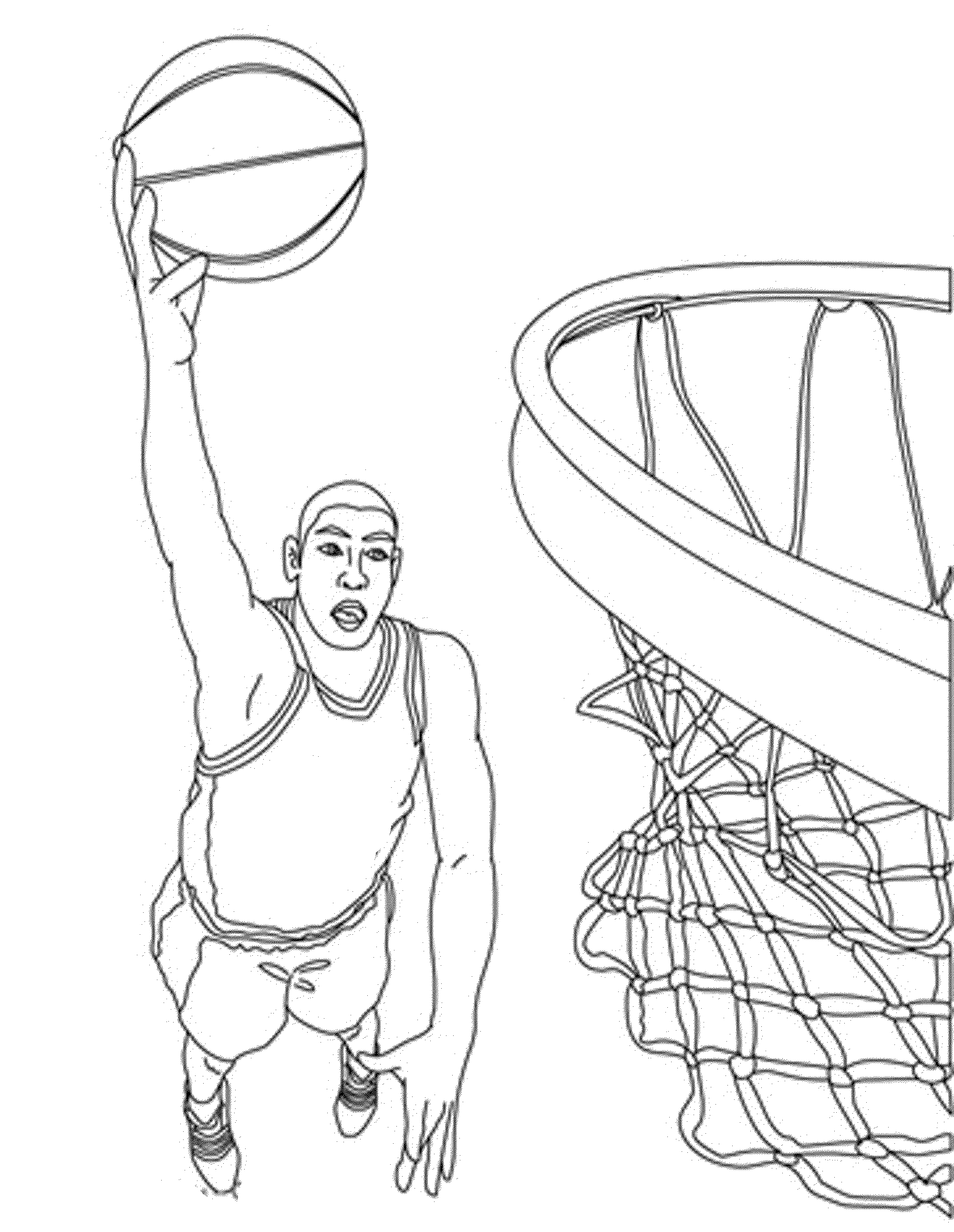2000x2582 Impressive Basketball Hoop Coloring Pages Printable