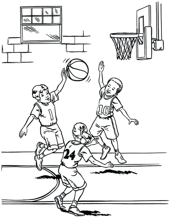 600x764 Basketball Player Coloring Pages Murs