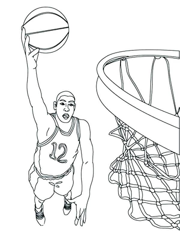 600x775 Nba Players Coloring Pages Basketball Player Coloring Page