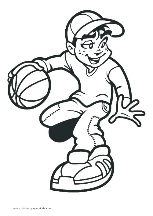 501x708 Basketball Color Page Coloring Sheets Also Printable Drawings