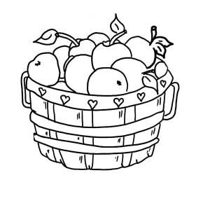300x300 Drawing Apple Basket Coloring Pages Best Place To Color