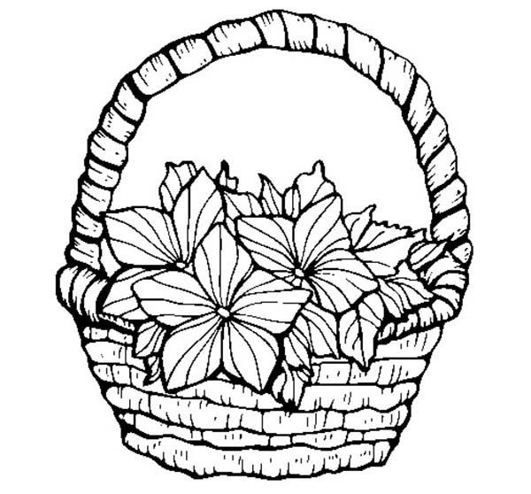 600x558 Drawing Of Basket Of Flowers Free Download Clip Art Free Clip