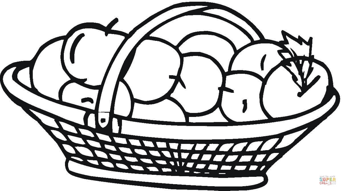 1200x673 Apple Basket Coloring Page Free Printable Coloring Pages