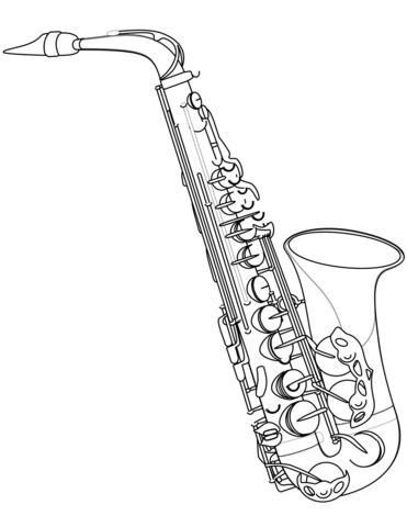 371x480 Saxophone Coloring Page Free Printable Coloring Pages