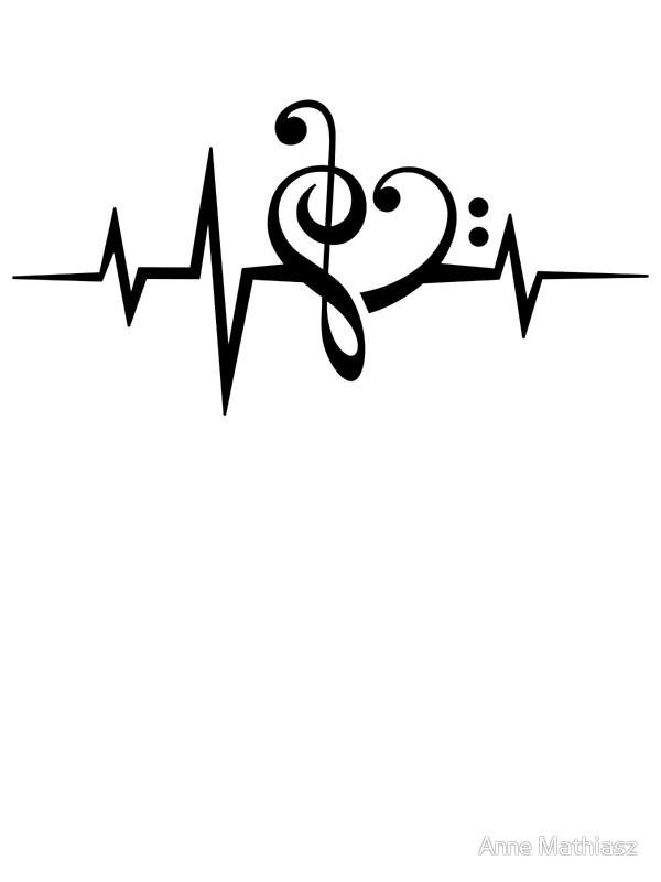 600x800 Music Heart Pulse, Love, Music, Bass Clef, Treble Clef, Classic