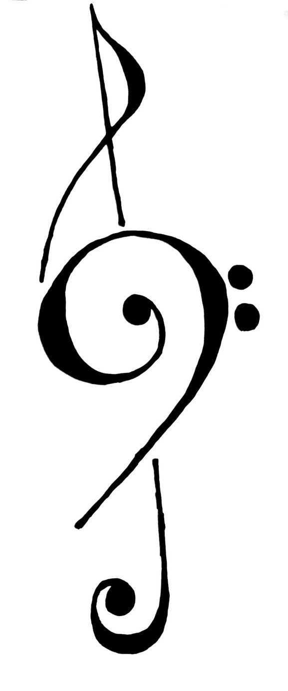 577x1384 Treble Bass Clef Tattoo By Neon Giraffe