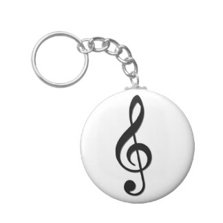 324x324 Bass Clef Keychains Zazzle
