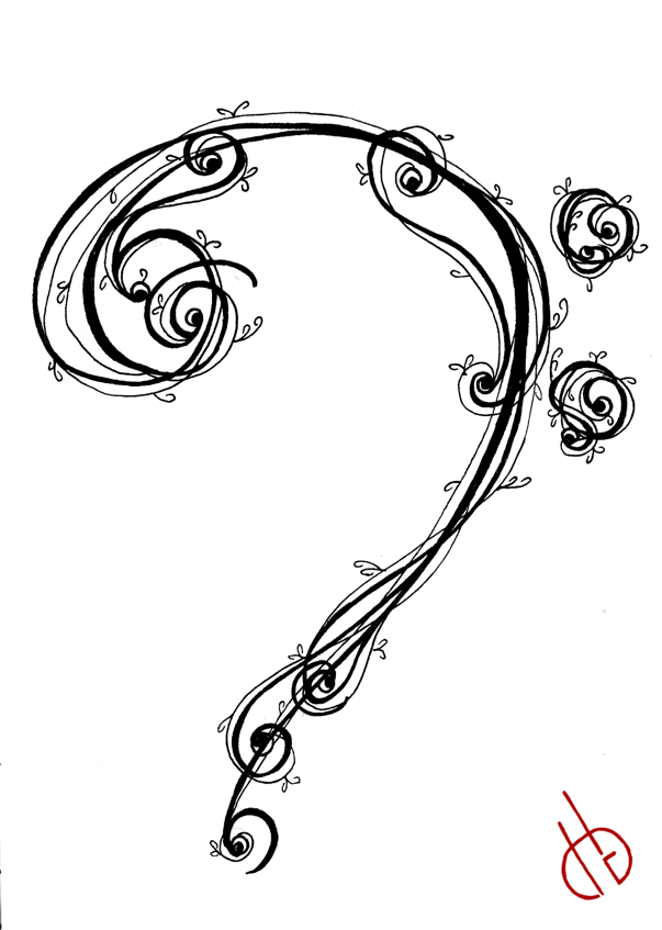 603x847 Bass Clef Tattoo Designs Bass F Clef By ~bakero Ichiban